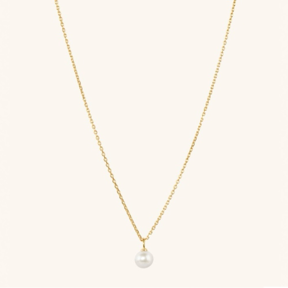Mejuri Pearl Gold Necklace